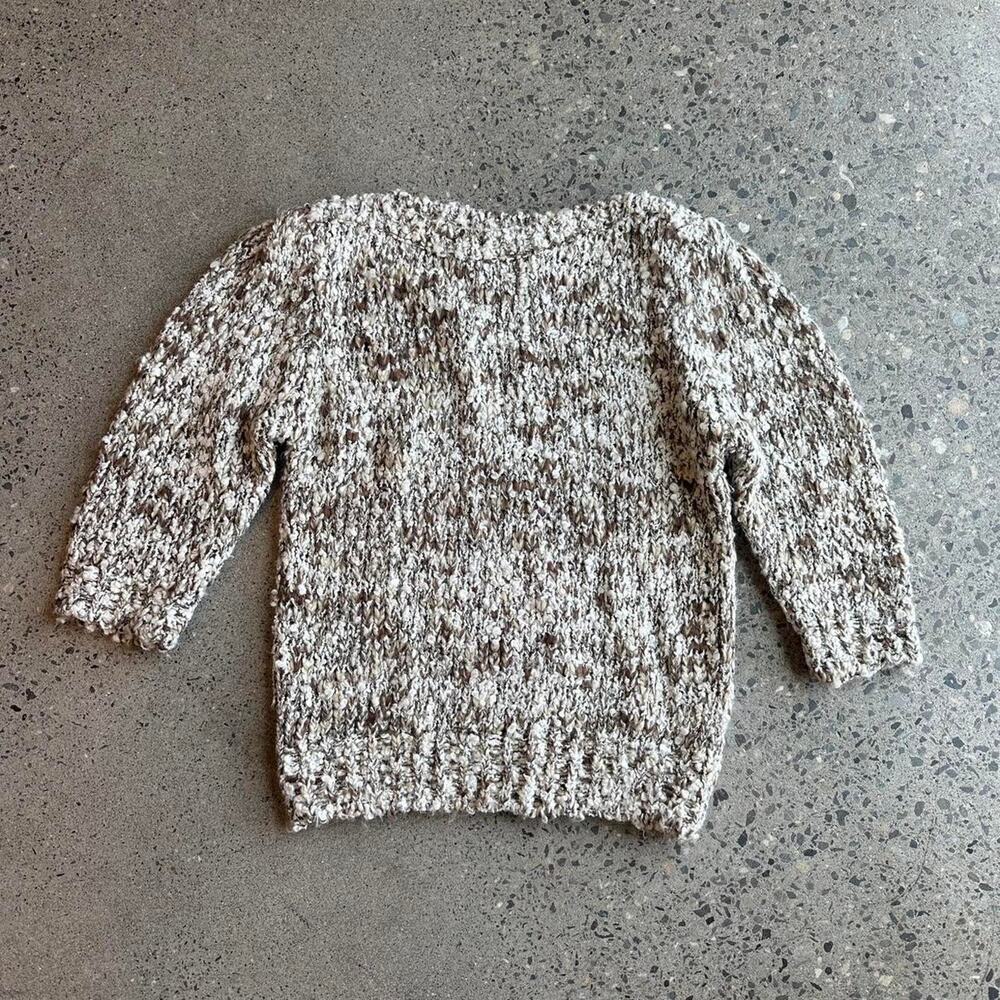 Epitome petites women’s medium sweater brown cream knit acrylic vintage sweater